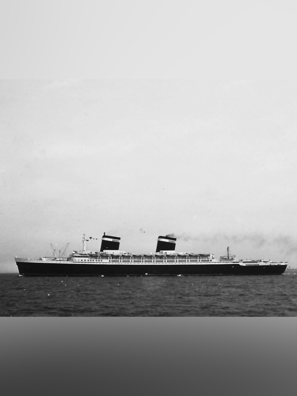 1952 SS United States Vintage Ocean Liner 8x10 Wall Art Photo - Black & White